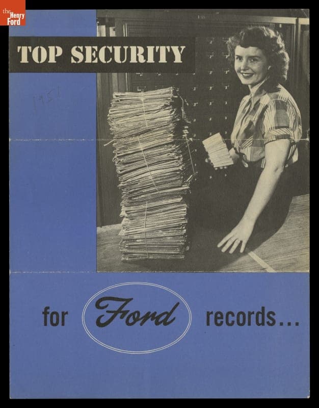 Brochure, "Top Security for Ford Records," Precision Microfilm Corporation, 1951