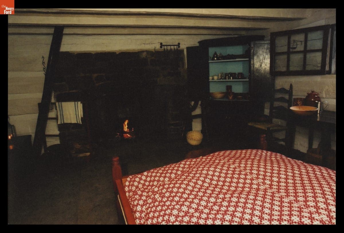 Interior of William Holmes McGuffey Birthplace in Greenfield Village, June 2003