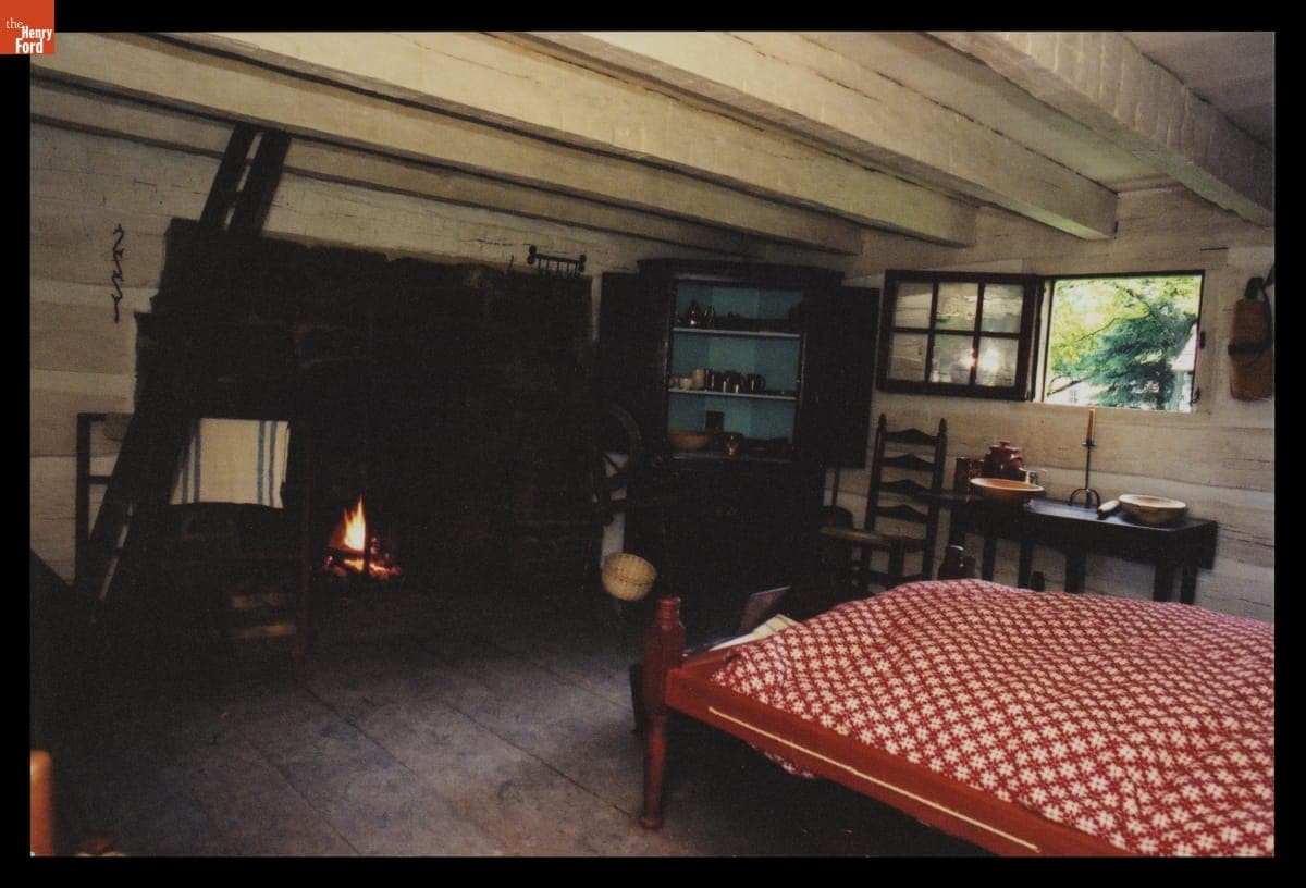 Interior of William Holmes McGuffey Birthplace in Greenfield Village, June 2003