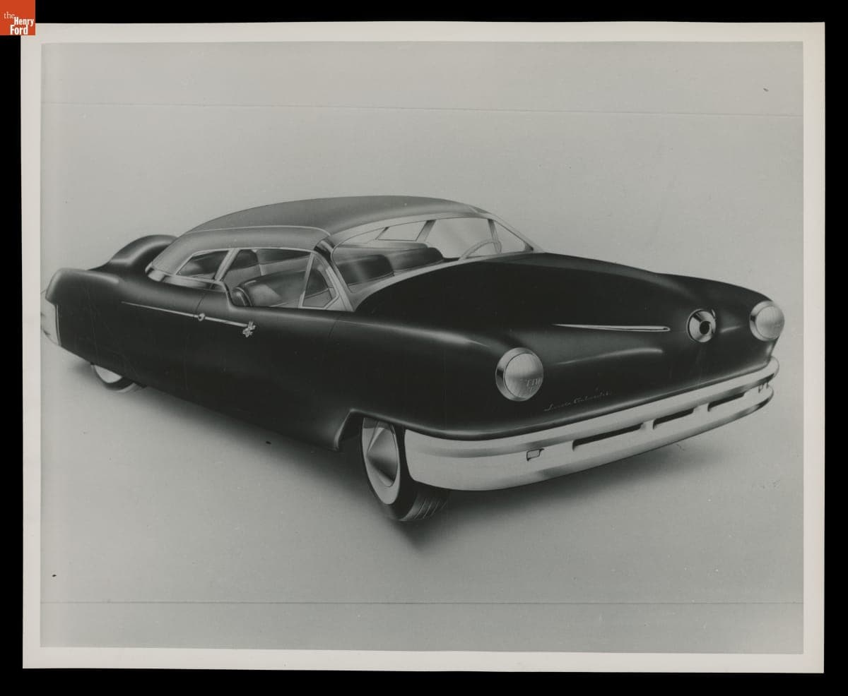 Design Rendering of Lincoln Continental by Elwood Paul Engel, 1955-1961