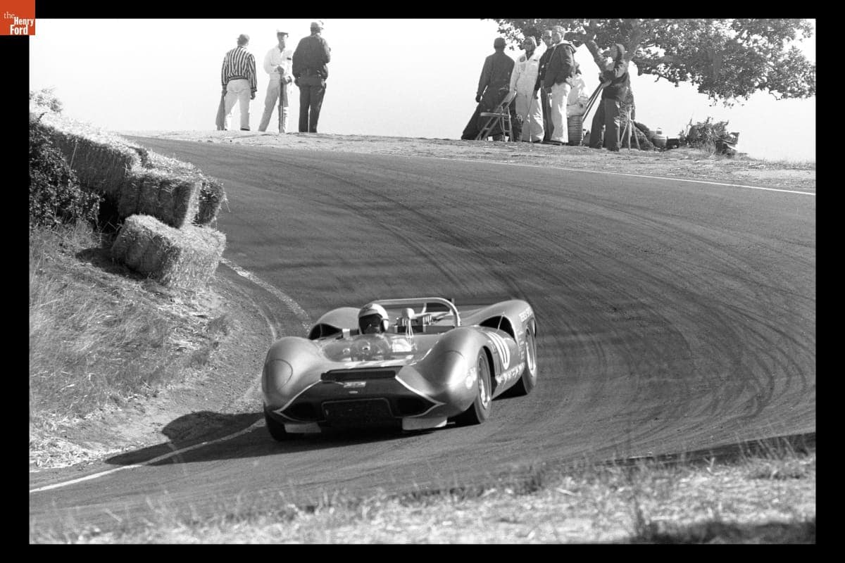Lola T70 Mark 1 Driven by Rick Muther in the Monterey Grand Prix, Laguna Seca, October 1965