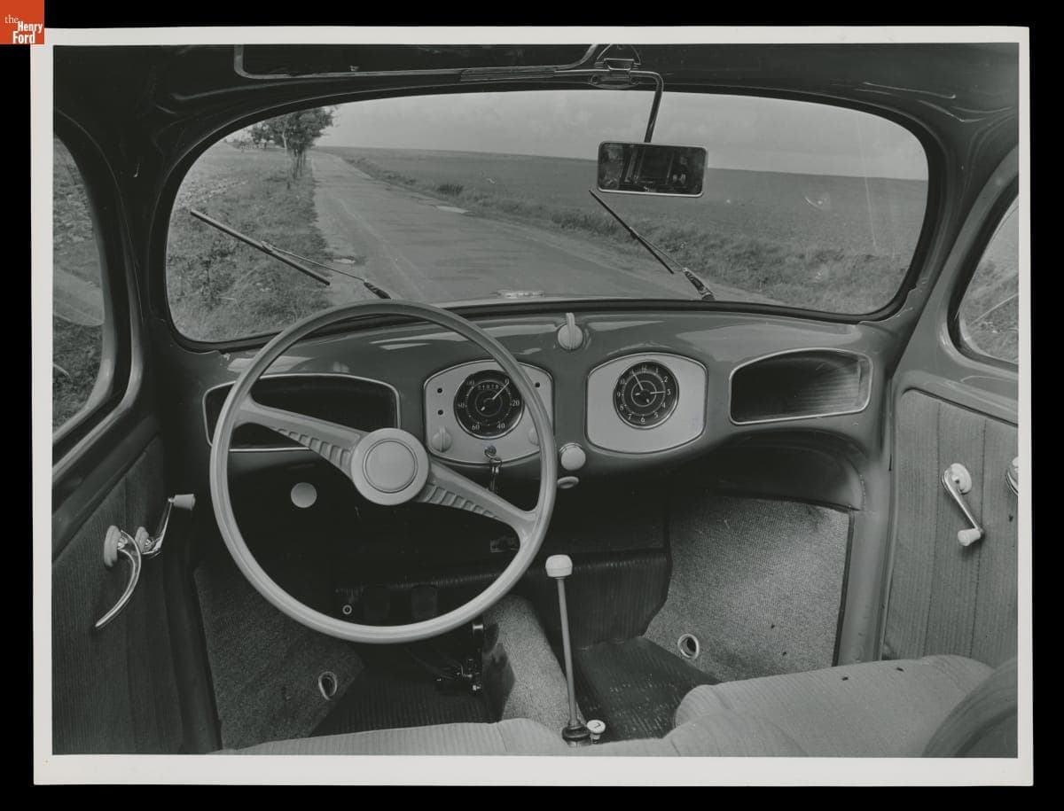 Interior View of a 1950 Volkswagen Sedan
