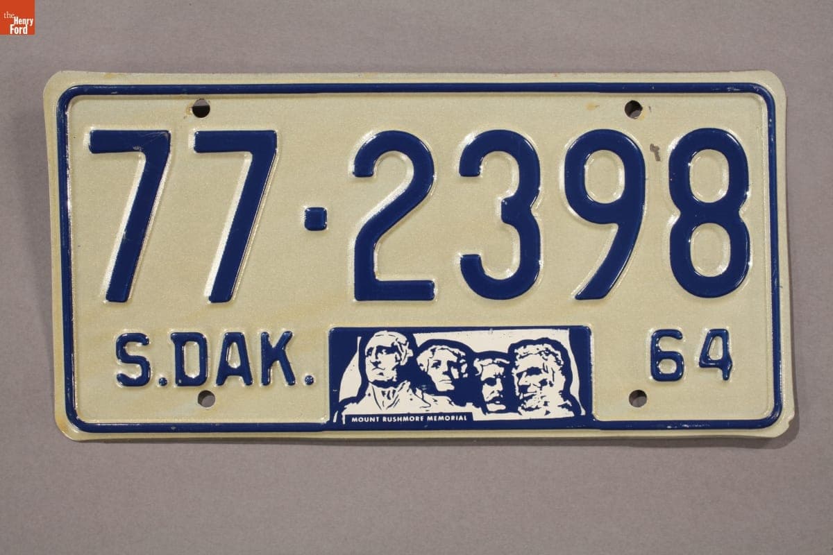 South Dakota License Plate from 1964-65 New York World's Fair