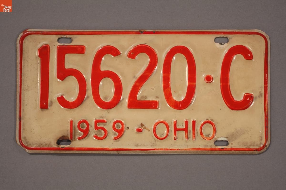 Ohio License Plate, 1959