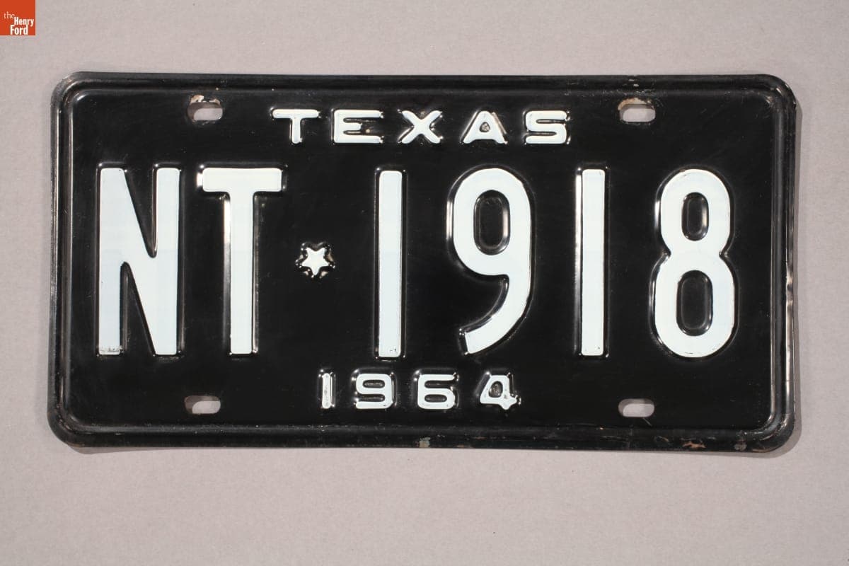 Pair of Texas License Plates, 1964