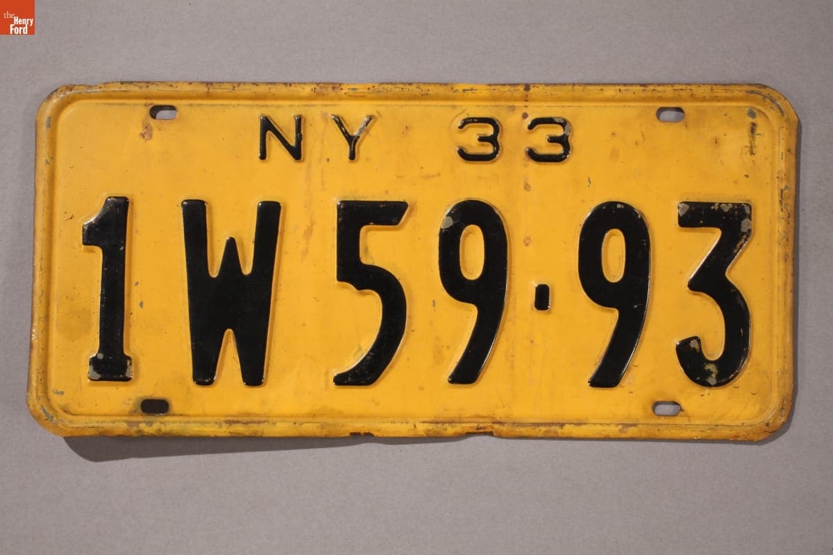 Pair of New York License Plates, 1933