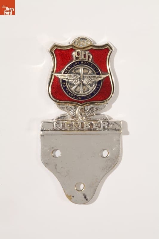 Henry Ford's 19th Century Motorists Membership Badge, circa 1930