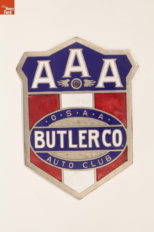 Butler County Ohio Automobile Club Badge, 1920-1932