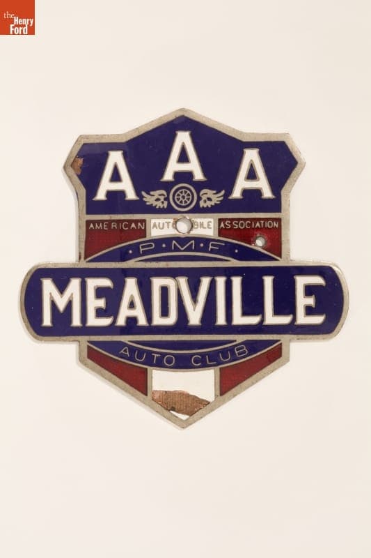 Meadville Pennsylvania Automobile Club Badge, 1920-1932