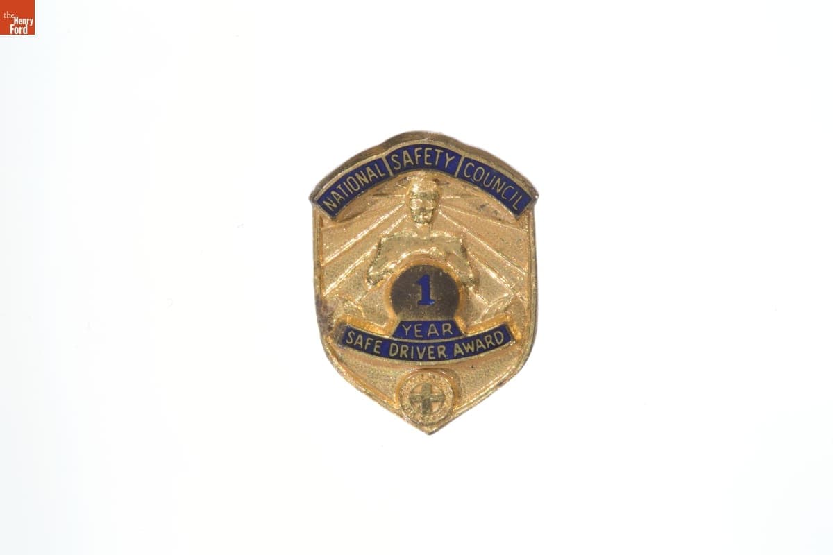 Safe Driver Award Given by the National Safety Council, circa 1956