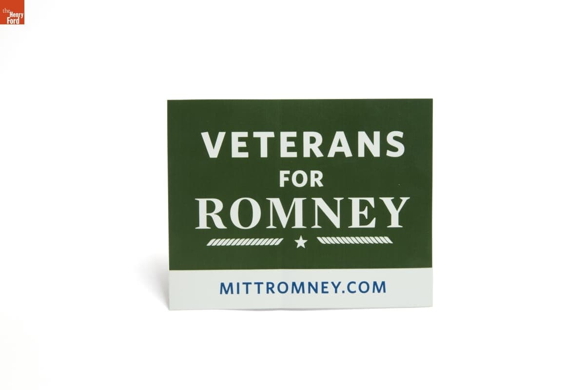 Veterans for Romney Bumper Sticker, 2012