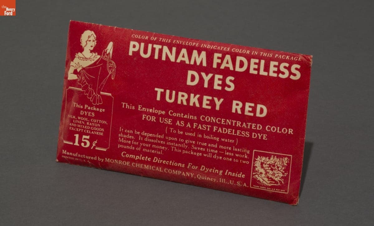 Putnam Fadeless Dye, Turkey Red, circa 1935