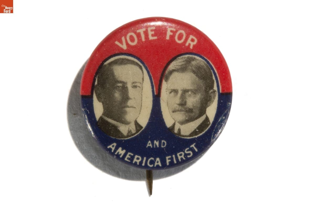 Wilson-Marshall Campaign Button, 1916