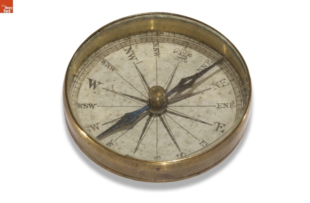 Pocket Compass, Used by John Muir in His Travels in Canada, 1864-1866