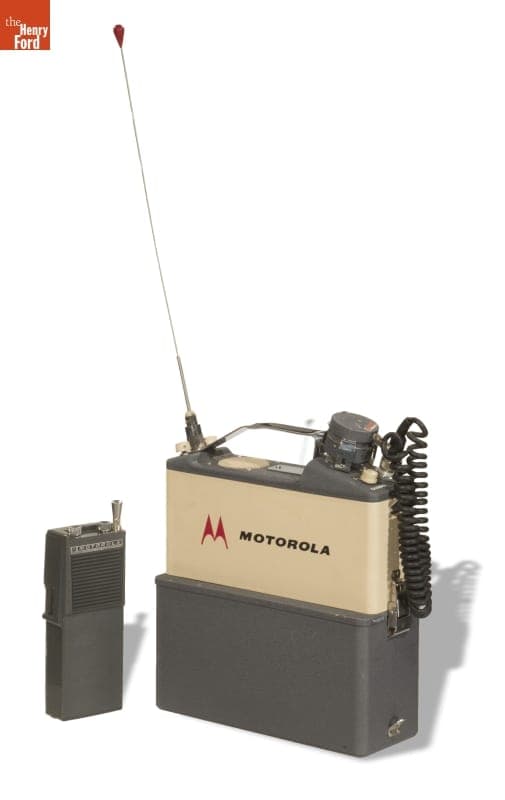 Case and Handset for Motorola Handie-Talkie FM Radiophone, 1950-1959