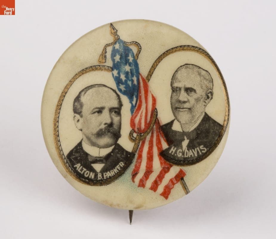Parker-Davis Campaign Button, 1904
