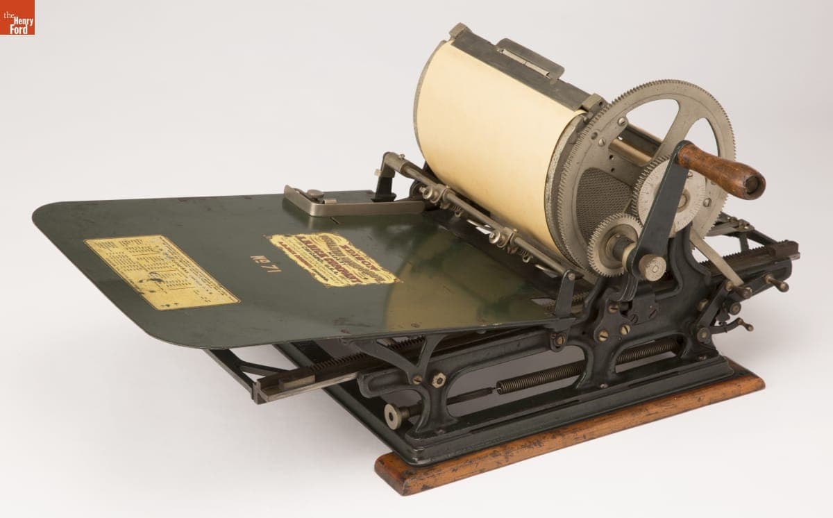 Edison Oscillating Mimeograph, No. 71, circa 1900