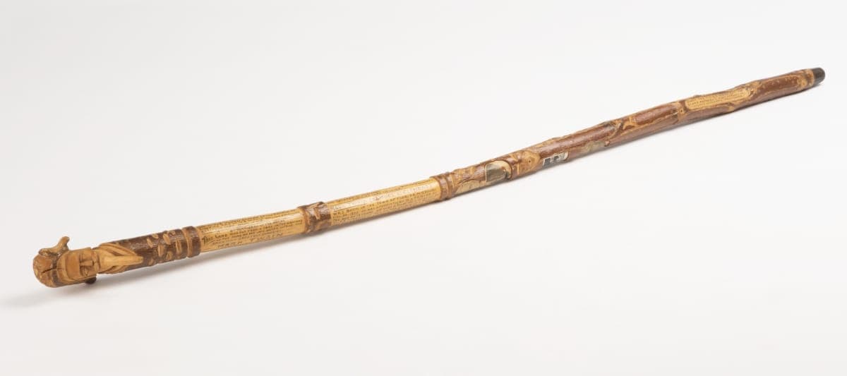 Hand Carved Walking Stick Presented to Henry Ford, 1928