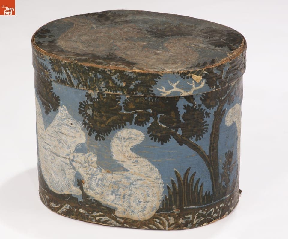 Bandbox, Made by Hannah Davis, circa 1840