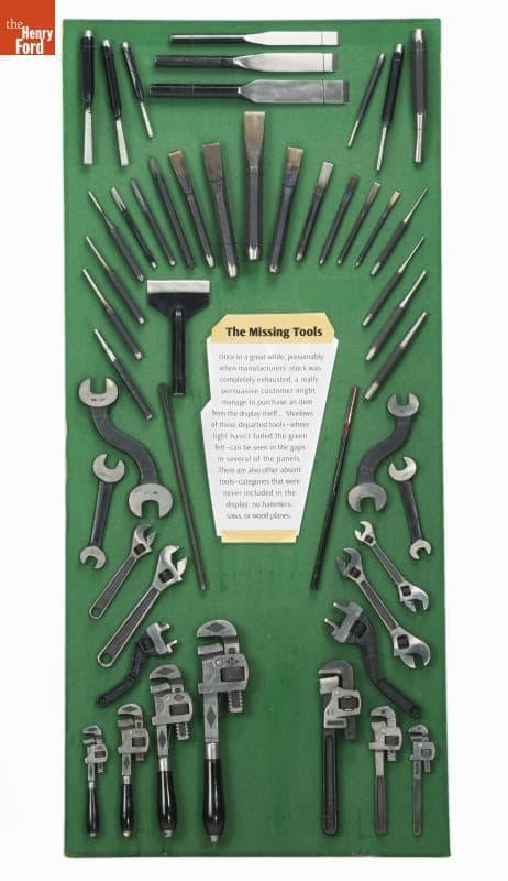 L. Miller & Son Store Display of Chisels, Reamers and Wrenches, 1923-1928