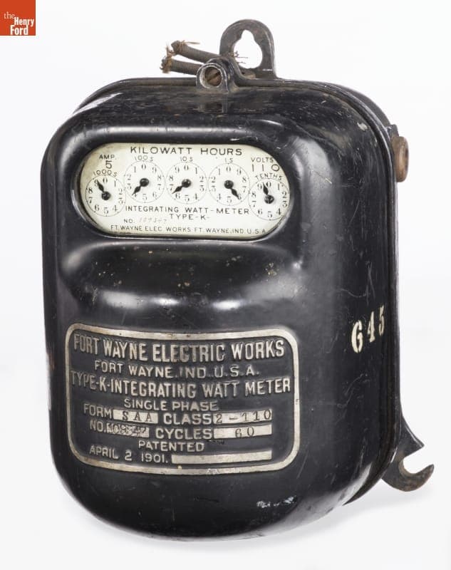 Fort Wayne Type K Wattmeter, 1901-1908