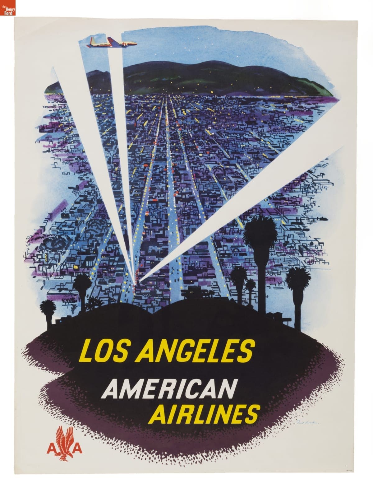 Travel Poster, "Los Angeles, American Airlines," circa 1954