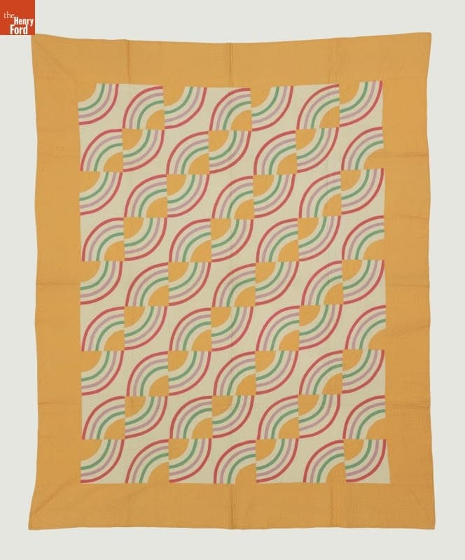 Deco Fans Quilt, circa 1920