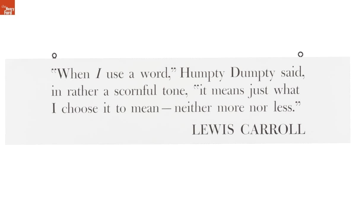 Quotation Sign from Mathematica: A World of Numbers and Beyond Exhibition, 1960-1961