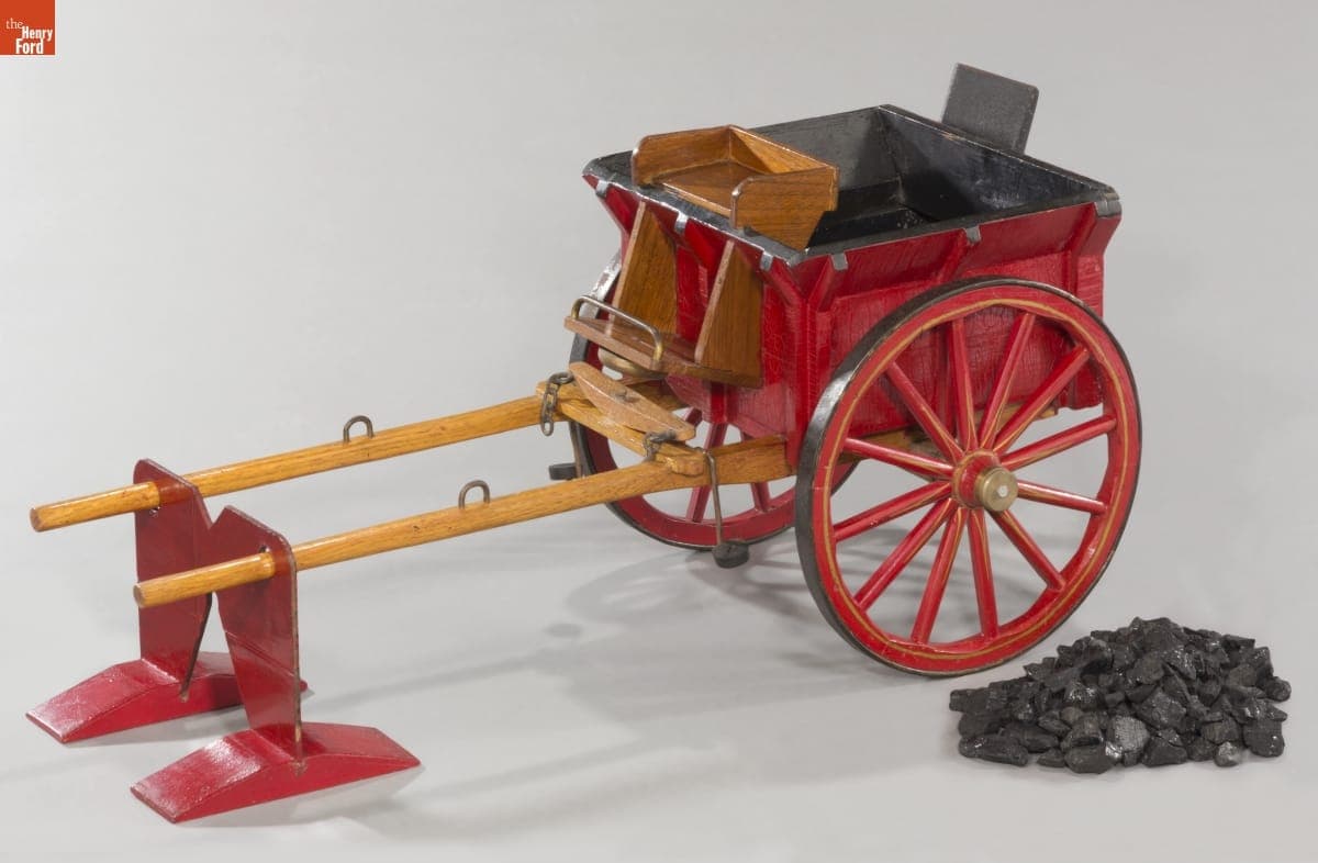 Model of a Firefighter's Coal Cart, circa 1900