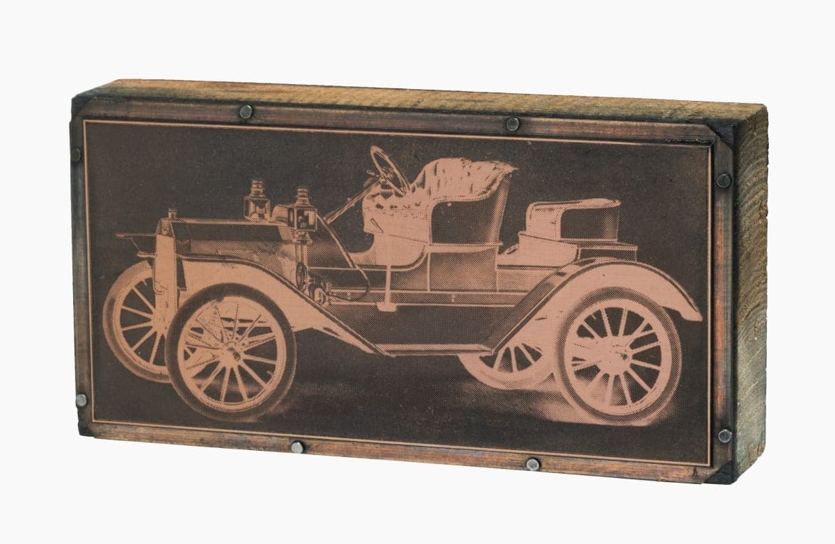 Printing Plate with Image of an Automobile