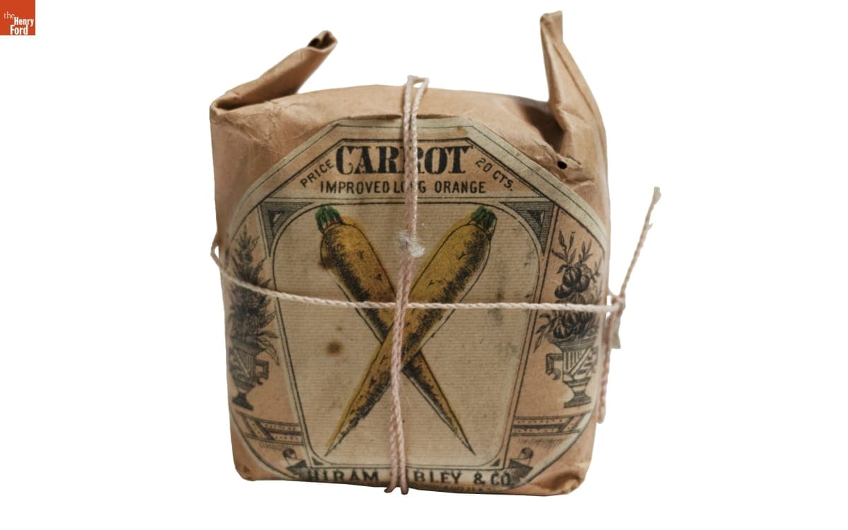 Hiram Sibley & Co. "Carrot Improved Long Orange" Seed Packet, Used in the C.W. Barnes Store, 1882-1888