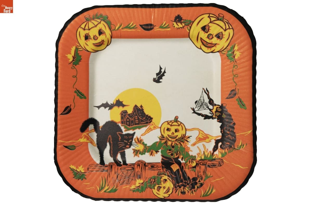Halloween Party Plate, circa 1950