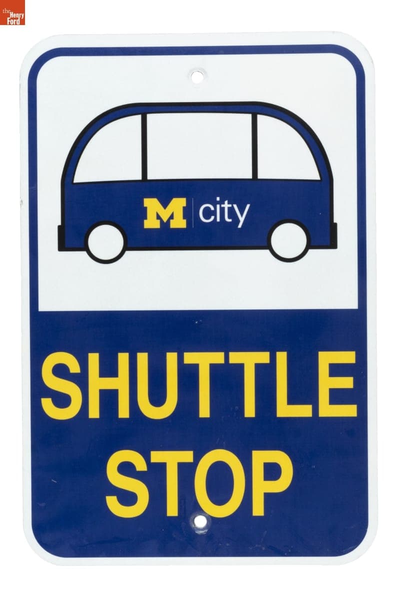 "Mcity Shuttle Stop" Sign, 2018