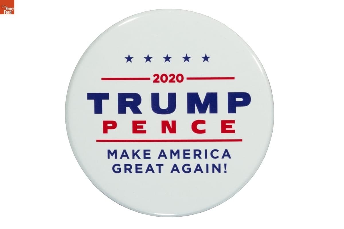 "2020 Trump Pence Make America Great Again" Button, 2020