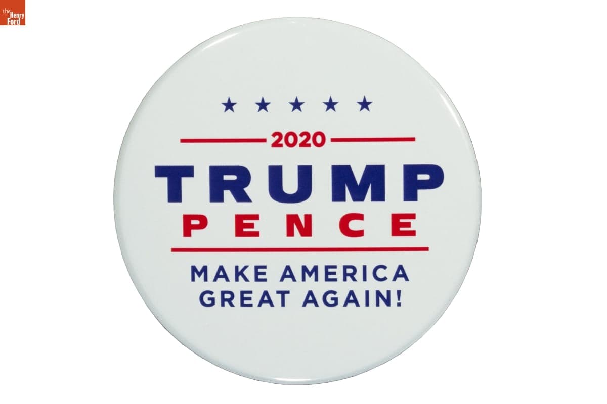 "2020 Trump Pence Make America Great Again" Button, 2020
