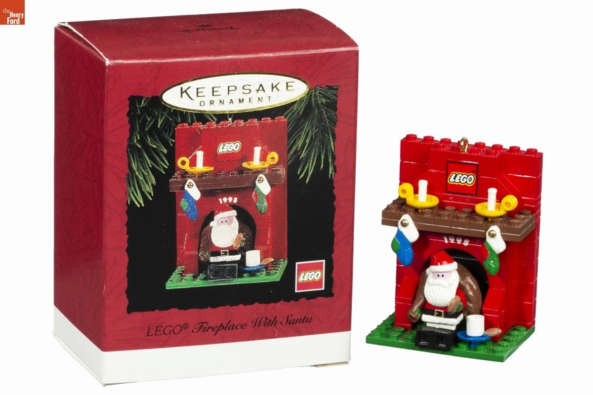 Hallmark "LEGO Fireplace with Santa" Christmas Ornament, 1995
