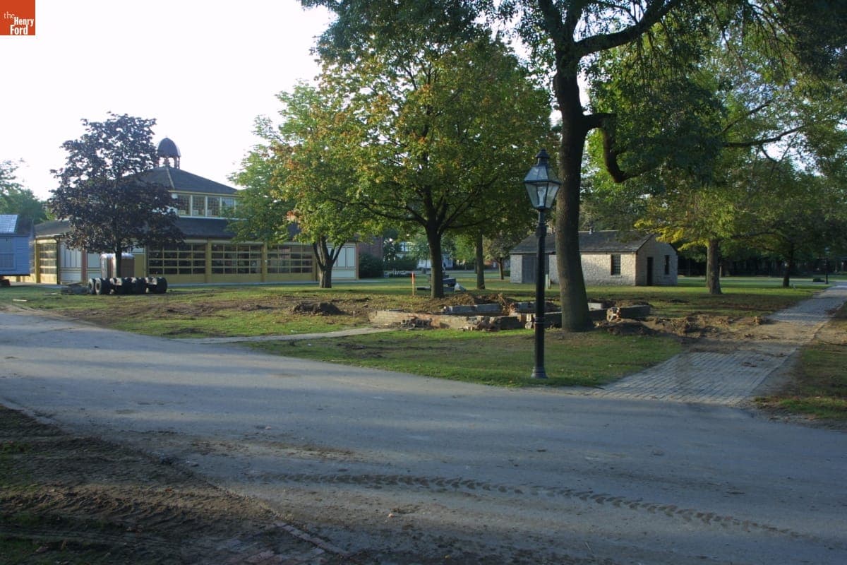 Tintype Studio Former Site after Relocation during the Greenfield Village Restoration Project, September 2002