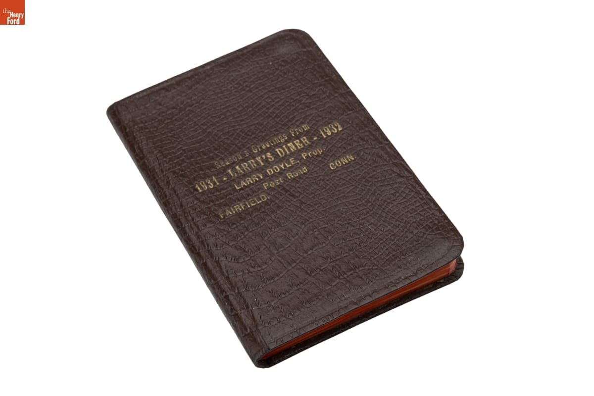 Larry's Diner, Fairfield, Connecticut, 1932 Pocket Calendar