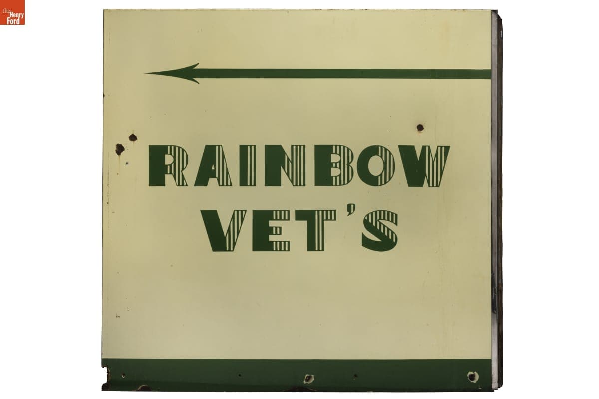 Facade Panel from Rainbow Vet's Diner, Manchester, New Hampshire, 1940