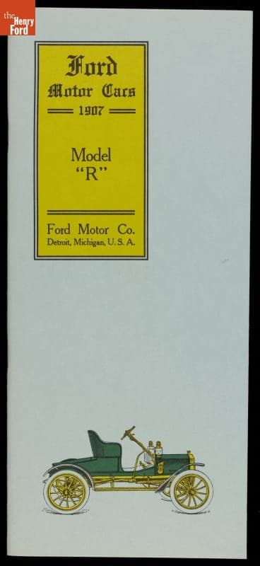Sales Catalog, "Ford Motor Cars 1907 Model R"