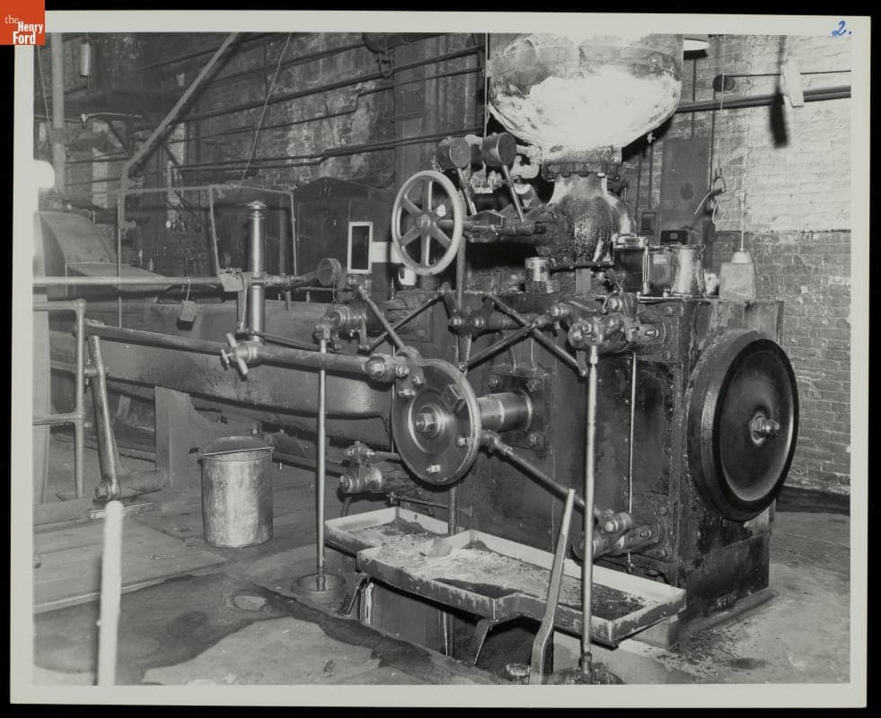 Detail View of Steam Engine in Engine Room, Ohio, circa 1912
