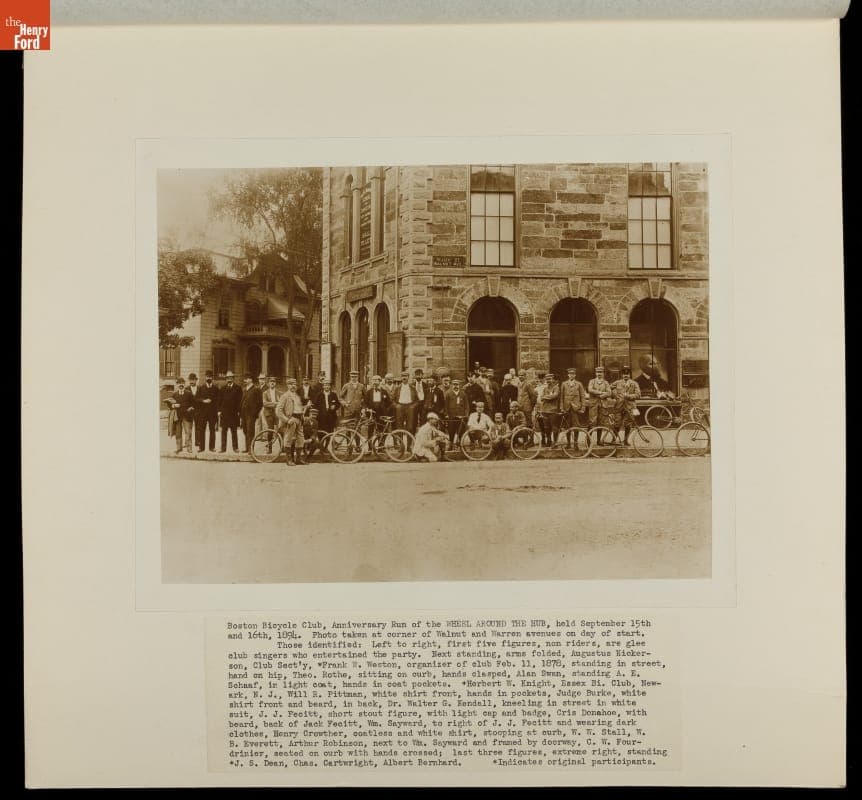 Boston Bicycle Club on Anniversary of "Wheel Around the Hub," Boston, Massachusetts, 1894