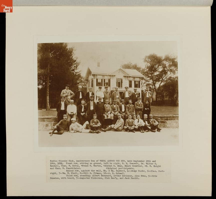 Boston Bicycle Club on Anniversary of "Wheel Around the Hub," Boston, Massachusetts, 1894