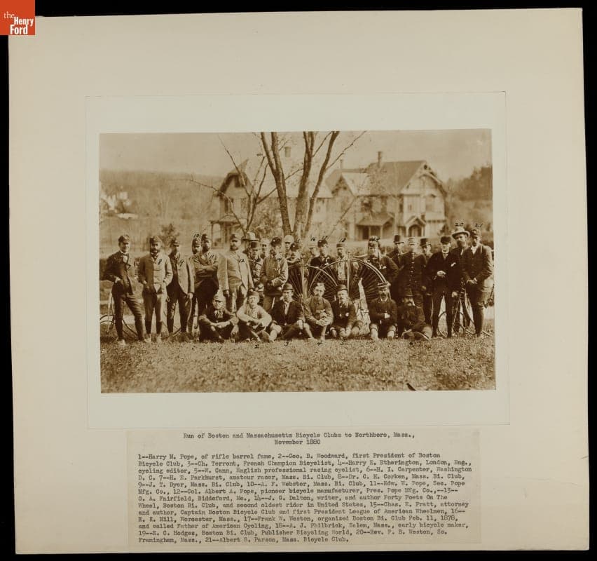 "Run of Boston and Massachusetts Bicycle Clubs to Northboro, Mass., November 1880"