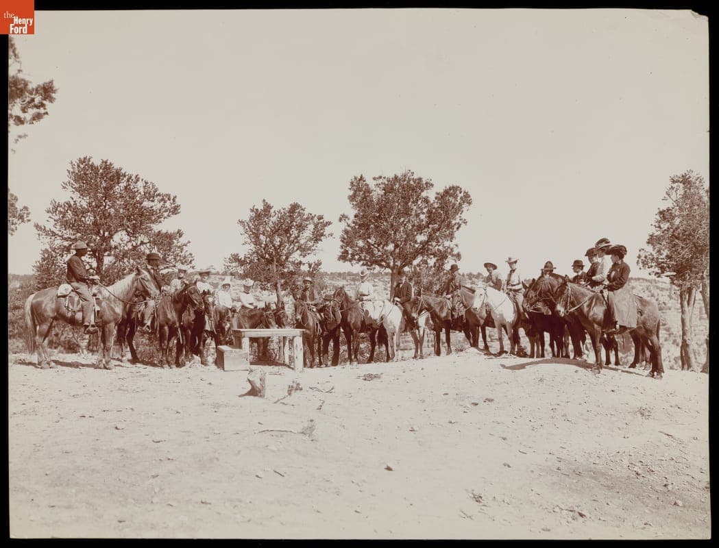 Starting Down Bright Angel Trail, Grand Canyon, Arizona, circa 1905