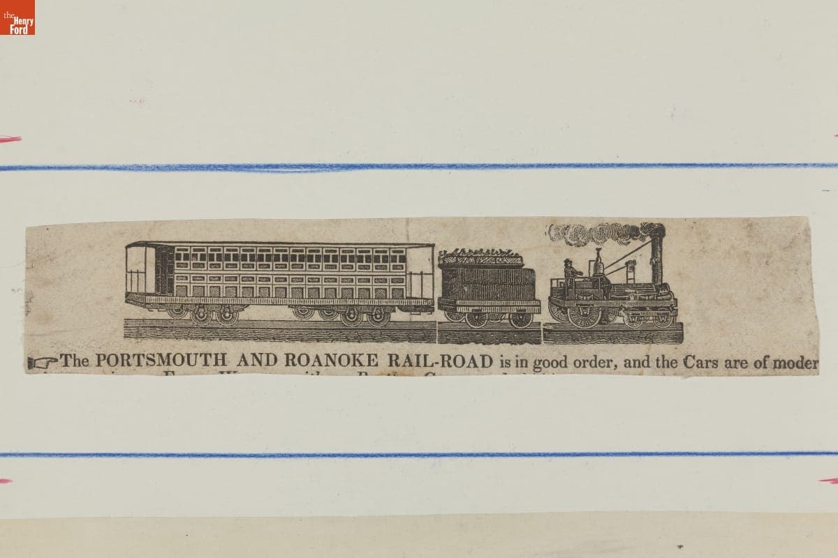 "Portsmouth and Roanoke Rail-Road," circa 1850