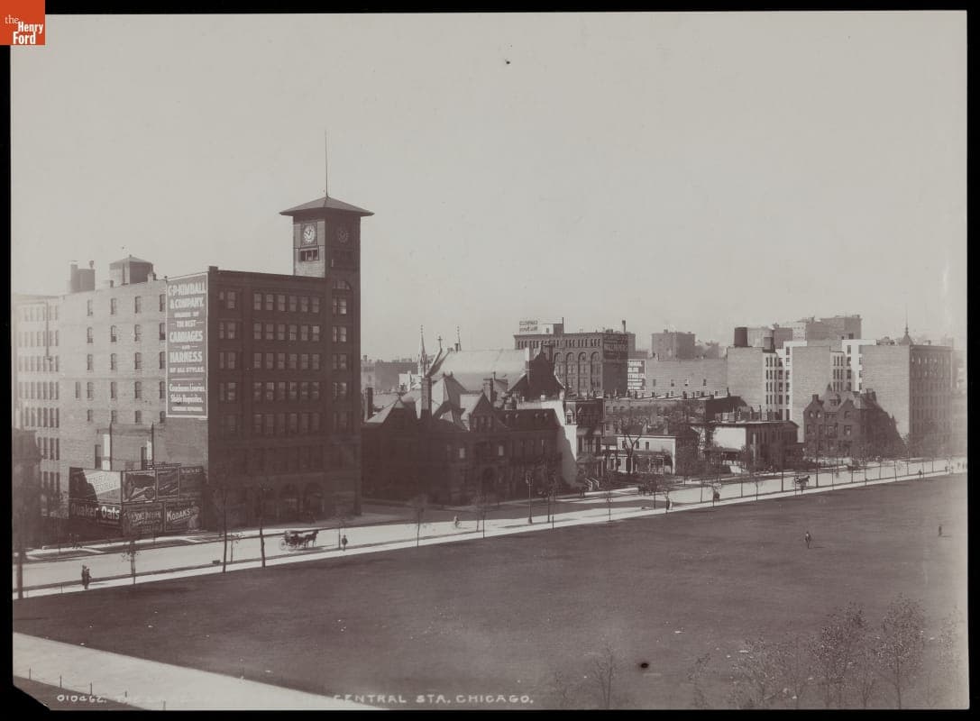 The Lake Front from Illinois Central Railway Station, Chicago, Illinois, 1900-1901