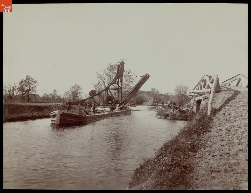 Railroad Drawbridge, Morris and Essex Canal, near Mountain View, New Jersey, 1890-1901