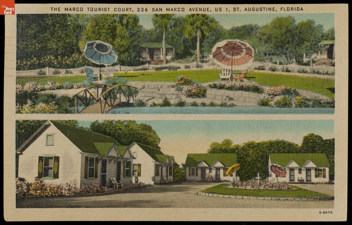 Postcard, The Marco Tourist Court, St. Augustine, Florida, 1947