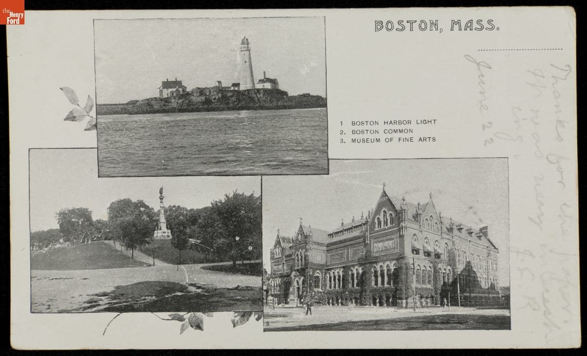 Private Mailing Card with Views of Boston, Massachusetts, 1904